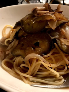 ナスとキノコの和風スープパスタ-レシピのメイン写真