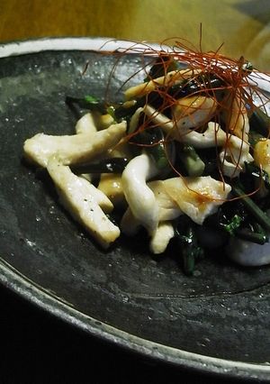 紅菜苔と白ヒラタケのナンプラー炒め-レシピのメイン写真