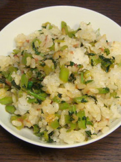 大根の葉と梅の菜飯 生姜醤油風味-レシピのメイン写真
