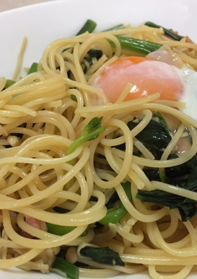 ほうれん草ときのこの和風パスタ-レシピのメイン写真