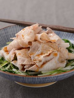 水菜と豚しゃぶのポン酢がけ-レシピのメイン写真
