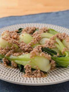 チンゲン菜の和風そぼろあんかけ-レシピのメイン写真