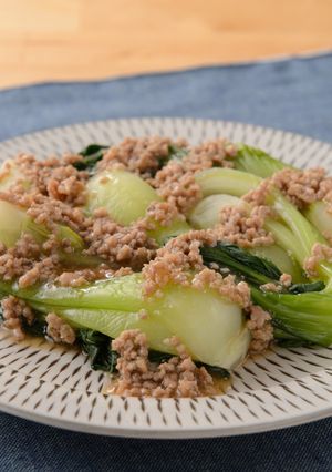 チンゲン菜の和風そぼろあんかけ-レシピのメイン写真