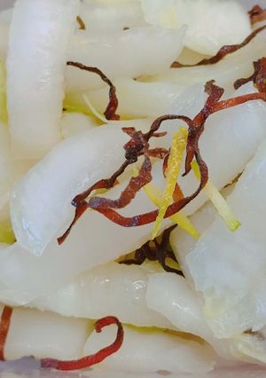 超簡単！白菜の芯で！柚子と塩昆布浅漬け-レシピのメイン写真