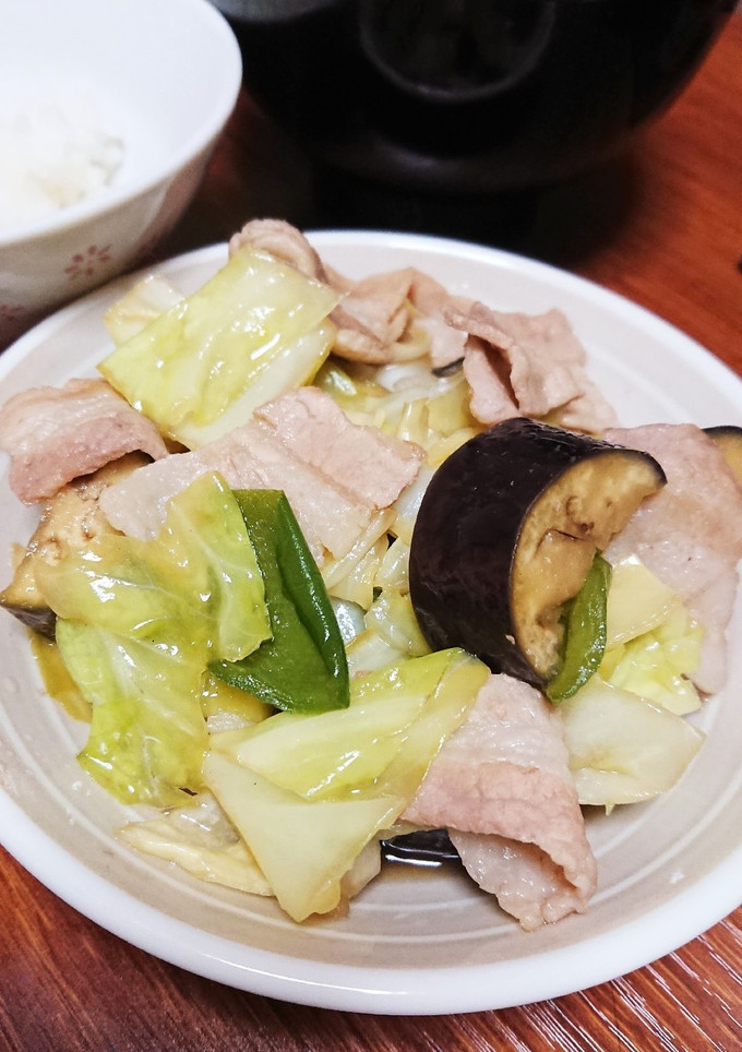 なすとキャベツの中華風炒め-レシピのメイン写真