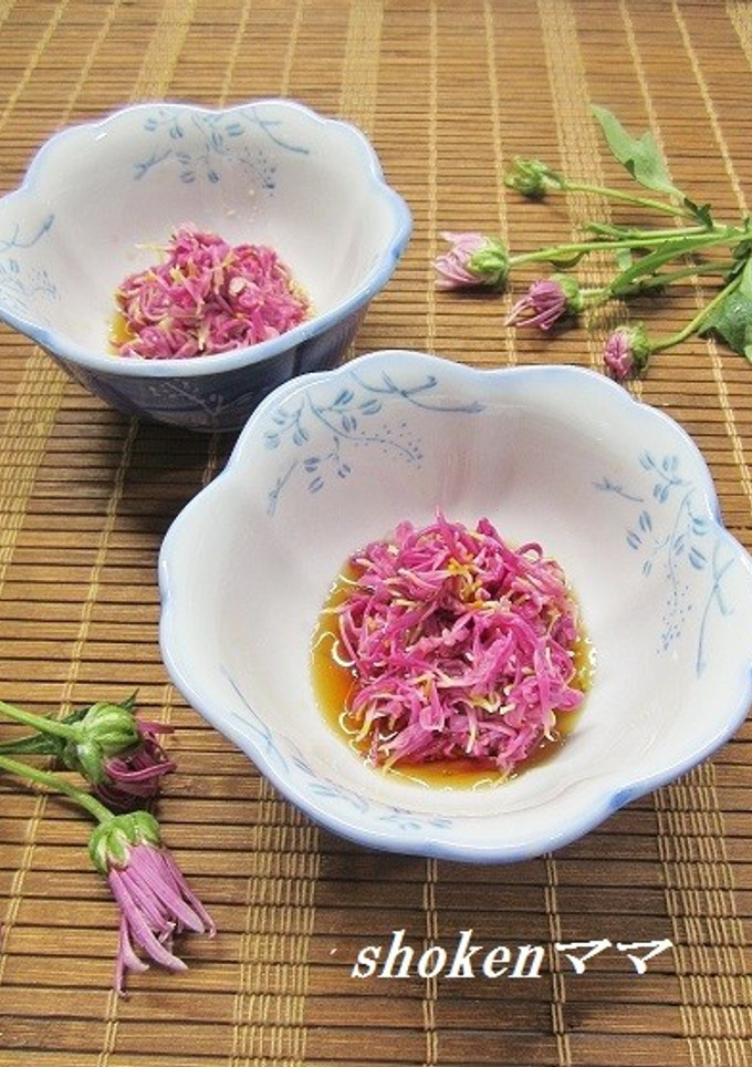 箸休めやおつまみに　食用菊の酢の物-レシピのメイン写真
