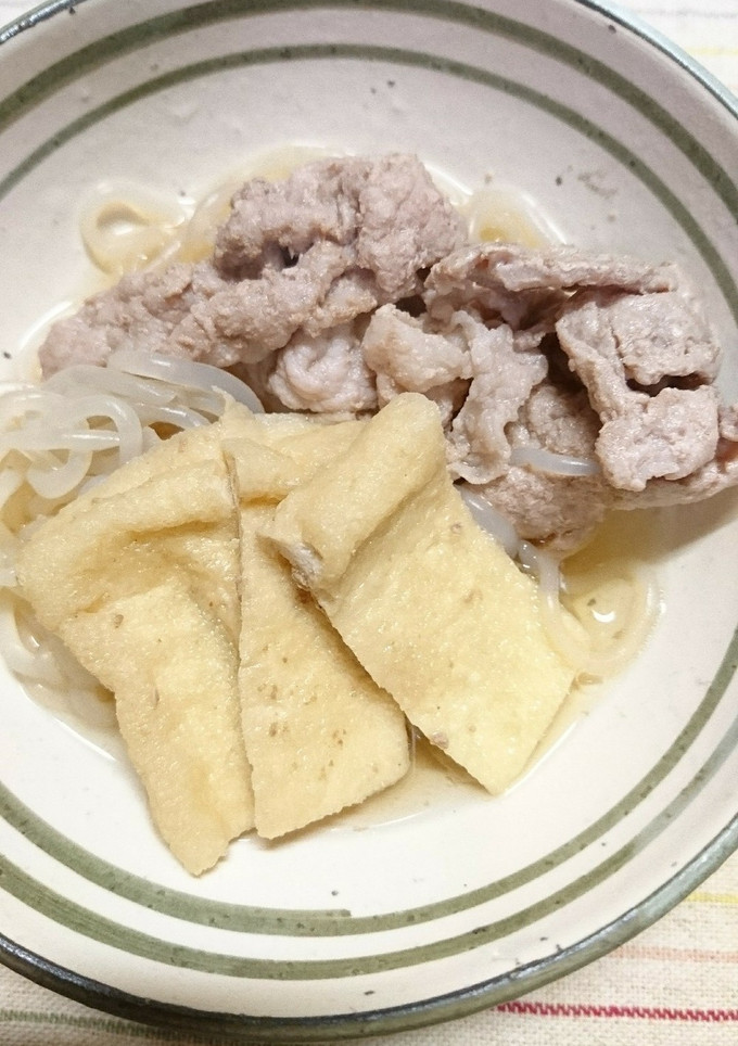 ほっこり！豚肉と糸こんと京揚げの煮物-レシピのメイン写真