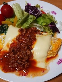ほうれん草のチーズオムレツ♡-レシピのメイン写真
