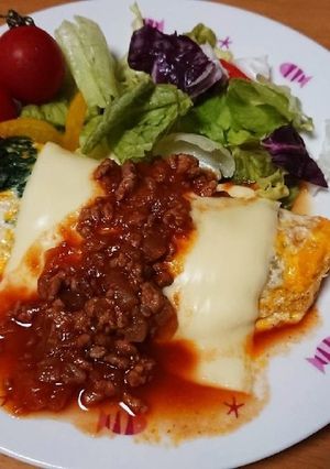 ほうれん草のチーズオムレツ♡-レシピのメイン写真