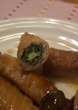 オクラの豚巻き照り焼き-レシピのメイン写真