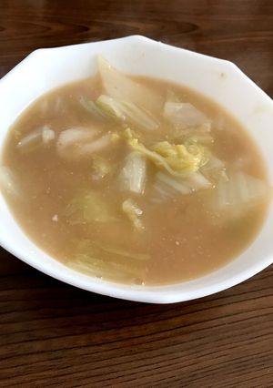 白菜とお餅のクタクタ味噌汁-レシピのメイン写真