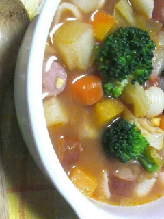 ケチャップで✿簡単ミネストローネ風スープ-レシピのメイン写真