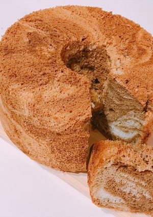 卵使い切りコーヒーマーブルシフォンケーキ-レシピのメイン写真