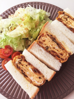 昆布煮入り厚焼き玉子サンドイッチが旨い♪-レシピのメイン写真
