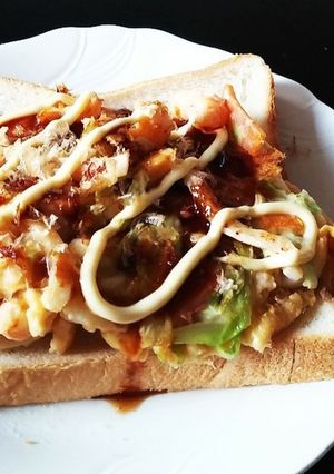 お好み焼きon the パン-レシピのメイン写真