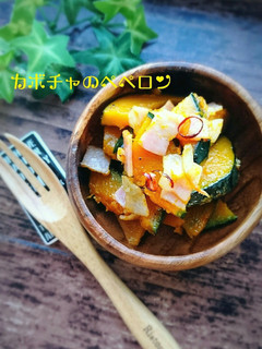 簡単♪カボチャとベーコンのペペロンチーノ-レシピのメイン写真