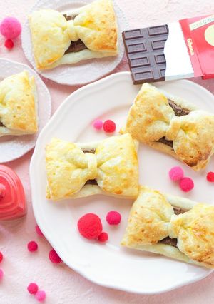 バレンタインに簡単!リボンチョコパイ-レシピのメイン写真