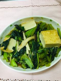 簡単!小松菜と厚揚げの煮浸し-レシピのメイン写真