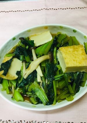 簡単！小松菜と厚揚げの煮浸し-レシピのメイン写真