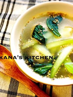 青梗菜☆肉団子☆春雨の中華スープ-レシピのメイン写真