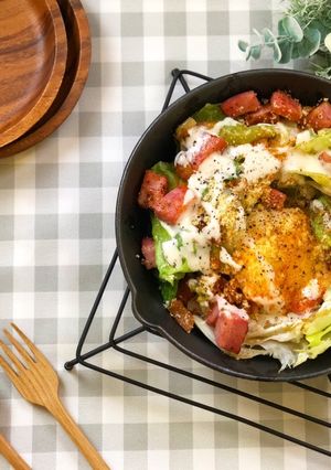 ごっつぁんまるごと焼きシーザーサラダ-レシピのメイン写真