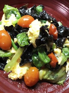 レタスもin♪きくらげトマトの卵炒め-レシピのメイン写真