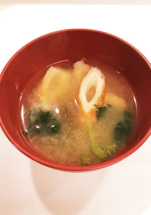 ❁竹輪と小松菜のお味噌汁❁-レシピのメイン写真