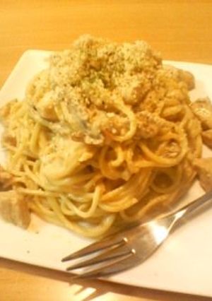 おいひぃ～☆鶏まいたけカルボ-レシピのメイン写真