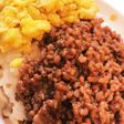 簡単☆混ぜるだけ♬ひき肉と卵焼のそぼろ丼