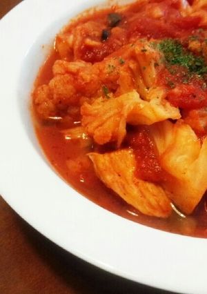 炊飯器で簡単♪鶏肉とカリフラワートマト煮-レシピのメイン写真