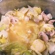 鶏肉とキャベツのチーズポトフ