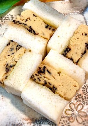 レンジで簡単!昆布入り♡厚焼き玉子サンド-レシピのメイン写真