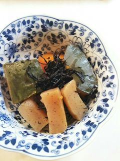 かぼちゃ、こんにゃく、ひじきの煮物-レシピのメイン写真