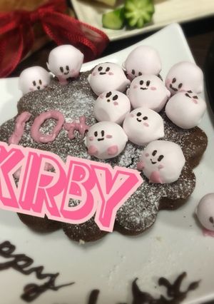 ケーキの飾りに♡マシュマロカービィ-レシピのメイン写真