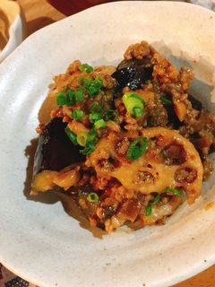 なすとれんこんの肉味噌炒め-レシピのメイン写真