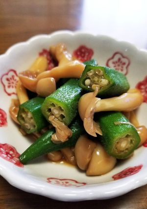 ☆簡単副菜♪オクラとしめじの和え物☆-レシピのメイン写真