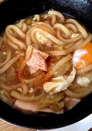 甘辛とろーり味噌煮込みうどん-レシピのメイン写真