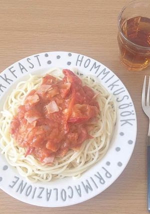 簡単手抜きパスタ*トマト消費大作戦*-レシピのメイン写真