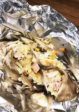 コールスローをリメイク 鮭のホイル焼き-レシピのメイン写真