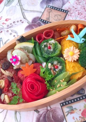 常備菜　ビーツご飯のお弁当　詰め方　簡単-レシピのメイン写真