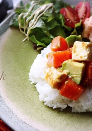 醤油麹deサーモンとクリームチーズ丼-レシピのメイン写真