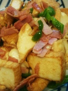 厚揚げとベーコンのにんにく炒め-レシピのメイン写真