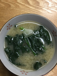 妄想周ちゃんおかず・ほうれん草のみそ汁-レシピのメイン写真