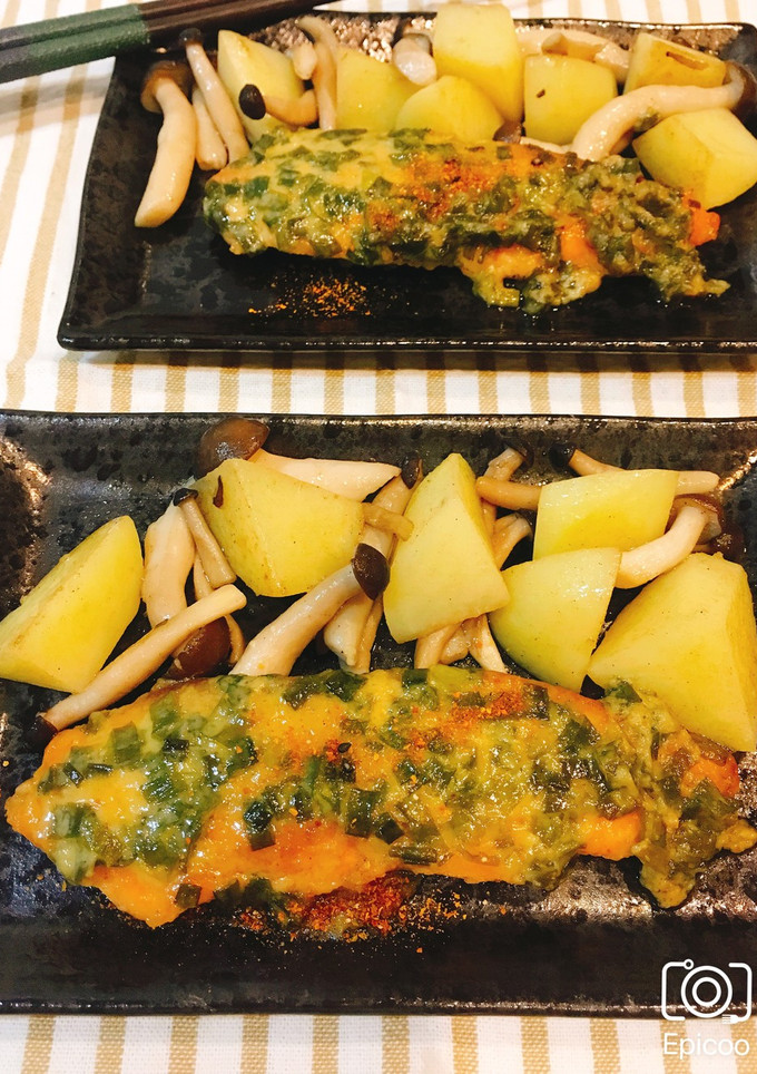 鮭の簡単ねぎ味噌マヨネーズ焼き-レシピのメイン写真