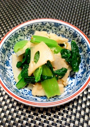れんこんと小松菜のからし酢味噌和え-レシピのメイン写真