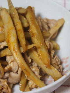豚肉と牛蒡の甘辛味噌で炒めたん-レシピのメイン写真