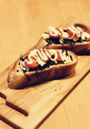 昆布のせガーリックトースト-レシピのメイン写真