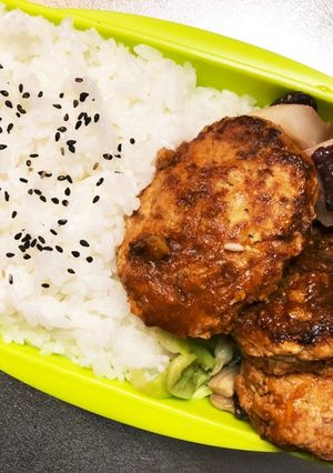 旦那弁当213♡豆腐ハンバーグ弁当！-レシピのメイン写真