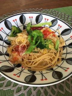 白菜とベーコンとミニトマトのパスタ-レシピのメイン写真