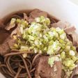 豚肉ネギ塩だれのお蕎麦♪